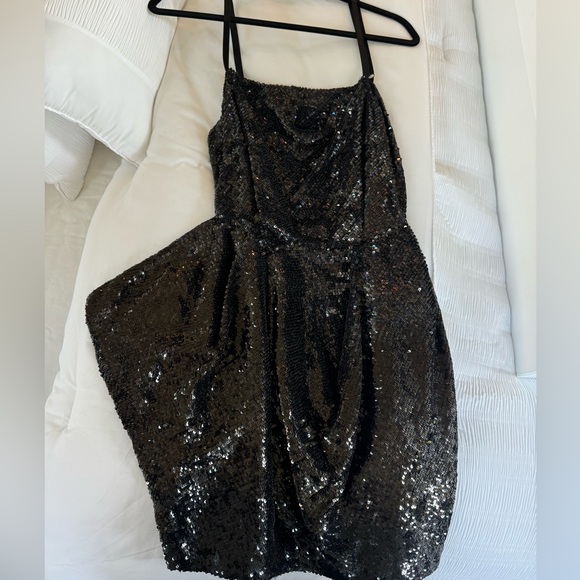 All saints hand embellished sequence mini dress. - Picture 6 of 8